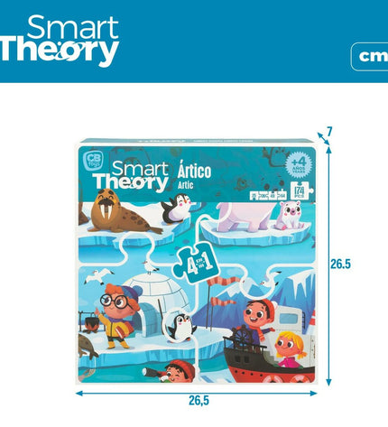 Colorbaby Arctic 4-in-1 kids' puzzle set with 174 pieces, colorful animal images, large size, includes six puzzles for children.