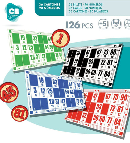 Set of 24 Bingo CB Games wooden, paper, and plastic game tokens for bingo and gaming activities.