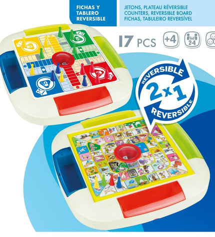 Set of six CB Games Parchis en Oca game boards, 26x5x26 cm, colorful wooden game pieces for fun family play