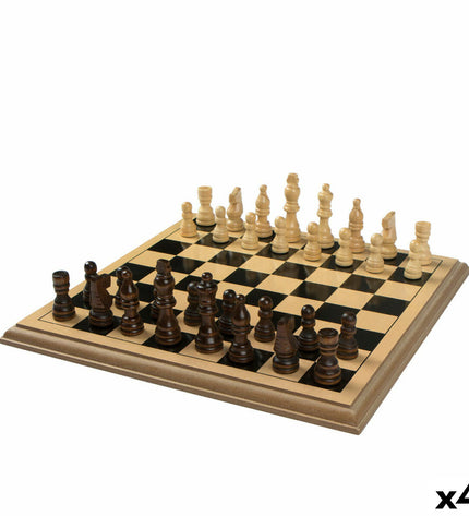 Set of four wooden chess game pieces from CB Games, featuring classic design for children’s toys and game accessories.