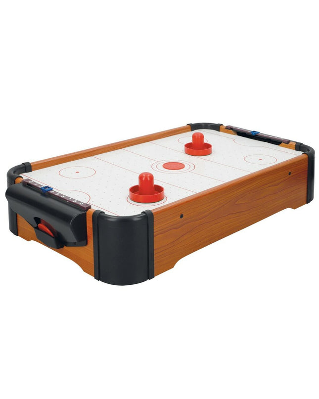 Two CB Games hockey tables, 56x10x31 cm, for kids' toy and game fun, with colorful playing surfaces and mini hockey accessories.