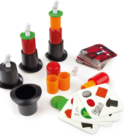 Set of six CB Games high hats for board games and play, featuring colorful, cartoon-style designs for children's gaming accessories.