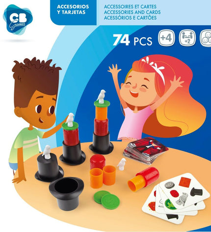 CB Games Hoge Hoed set of 6 toy hats for games and accessories, colorful and playful with different styles and patterns.
