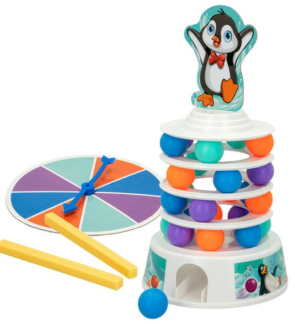 Colorbaby Pinguïn game pieces, six colorful penguin toys for children's board games and play activities.