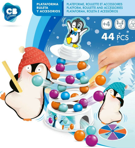 Set of six colorful penguin toys from Colorbaby, designed for children's games and play accessories.