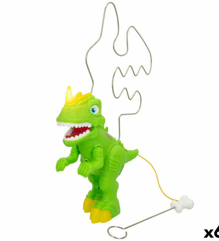 Set of six CB Games Dinosaurus toys, colorful plastic dinosaur figures for children’s play and educational fun.