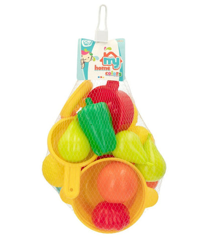 AquaSport speelgoedset with 24 household and cooking toy items, including pots, pans, and utensils for imaginative play.
