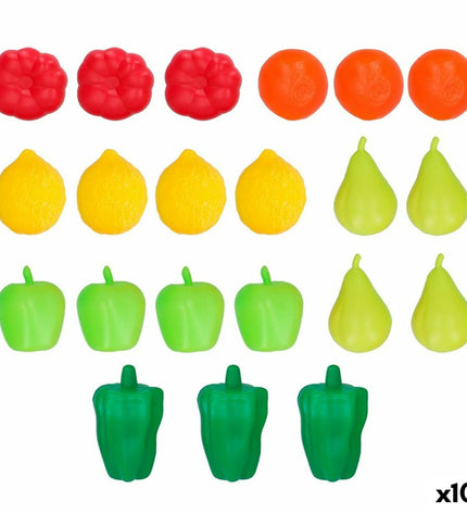 Colorbaby Eten speelgoedset with 21 pieces for pretend play, including utensils and food items, designed for imaginative kids' games.