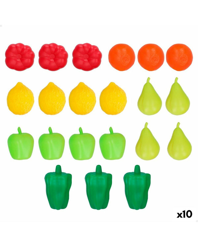 Colorbaby Eten speelgoedset with 21 pieces for pretend play, including utensils and food items, designed for imaginative kids' games.
