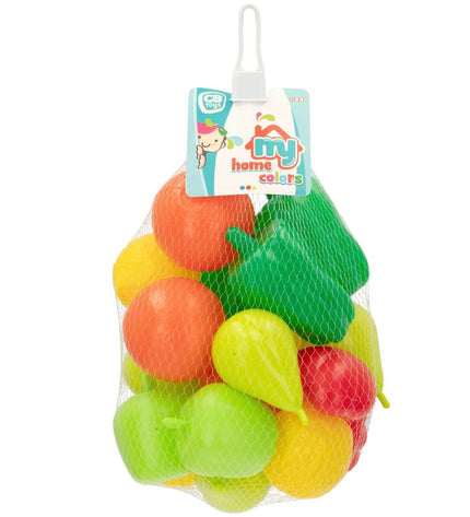 Colorbaby Eten speelgoedset with 21 pieces, including utensils and food items, designed for pretend play and imaginative games.