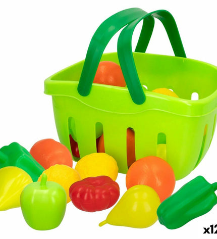 Colorbaby Eten speelgoedset with 22 pieces, including utensils and food items, for imaginative play and role-playing activities.