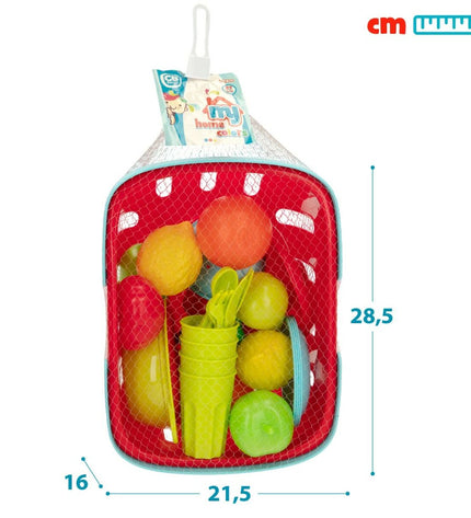 Colorbaby kitchen and household toy set with 36 colorful pieces, including utensils and cookware for imaginative play.
