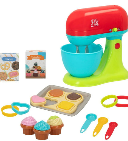 Two PlayGo toy household appliances in beige and white, 15.5 x 16 x 8.5 cm, designed for pretend play and role-playing games.