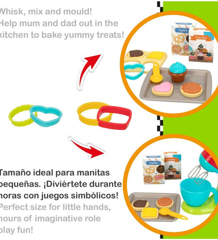 Two PlayGo toy household appliances, 15.5 x 16 x 8.5 cm, in colorful pretend play design for children.