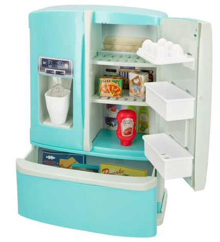 Two PlayGo toy household appliances, measuring 29x39.5x12 cm, designed for pretend play in the imiteerspelletjes category.