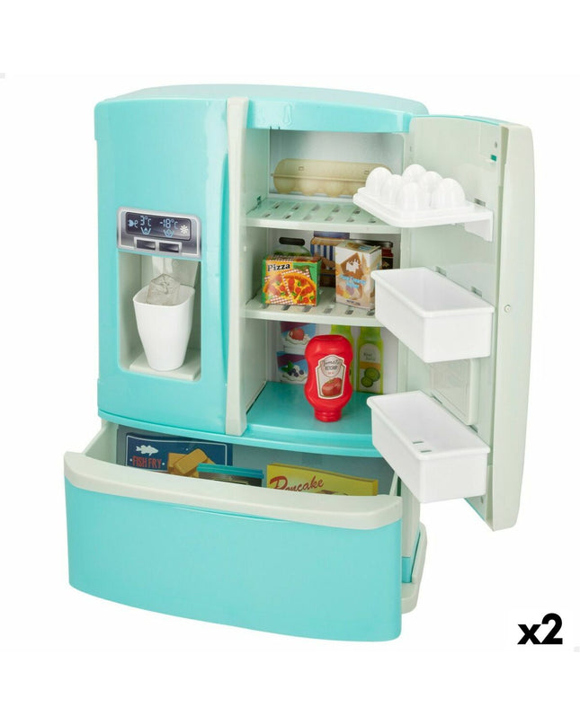Two PlayGo toy household appliances, 29x39.5x12 cm, pretend play kitchen gadgets for children, realistic and colorful.