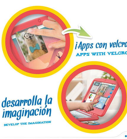 Colorbaby Good Idea electronic toy laptop with colorful buttons and screen for children, designed for playful learning and entertainment.