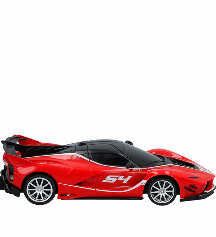 Set of four Ferrari FXX K Evo remote control police cars, 1:24 scale, toy vehicles for kids and play.