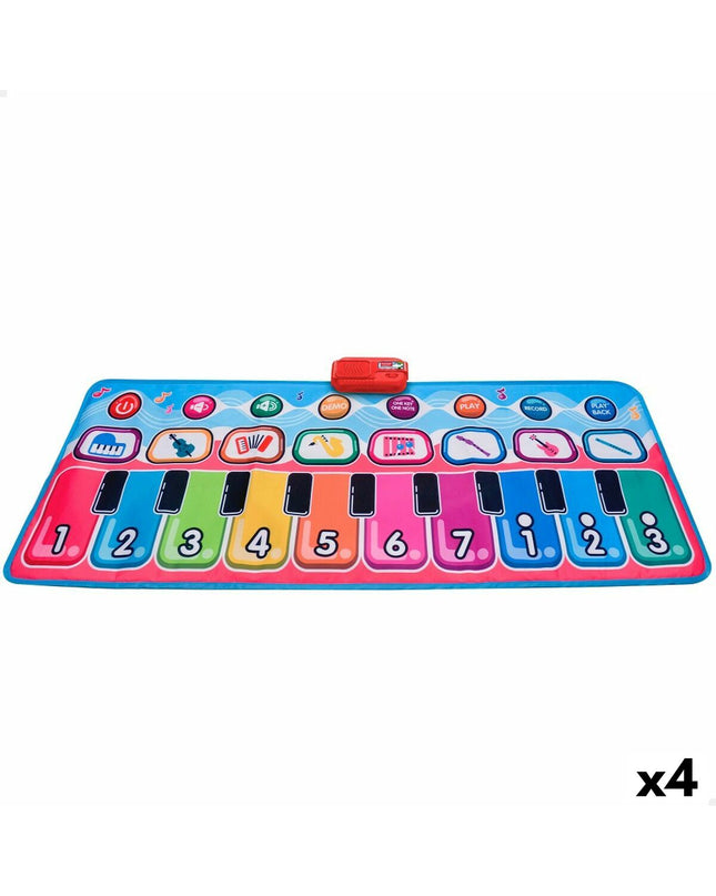 Colorful Bontempi educational music playset for children, featuring various small musical instruments and activity icons.