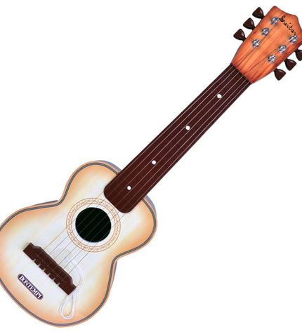 Colorful Bontempi toy guitar for kids, a fun musical instrument for children to play and learn music.