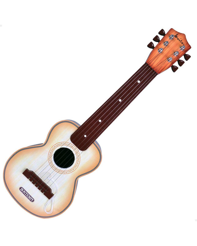 Colorful Bontempi toy guitar for kids, a fun musical instrument for children to play and learn music.