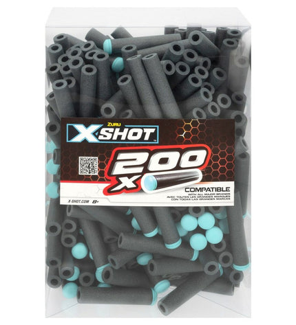 Zuru X-Shot 200 darts and accessories for toy shooting games, colorful dart pieces for outdoor play and sports activities.