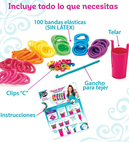 Cra-Z-Art plastic jewelry making kit with four colorful bracelet components for creative craft activities.