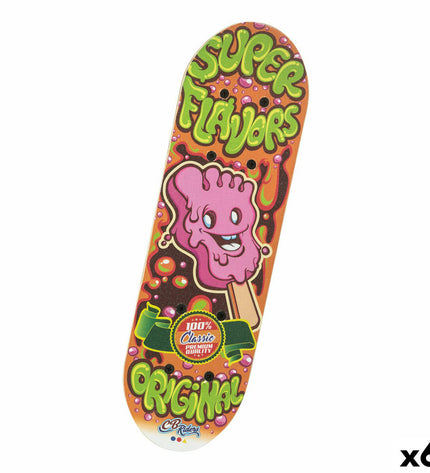 Colorbaby skateboard set with six colorful plastic skateboards, perfect for outdoor play and fun sports activities.