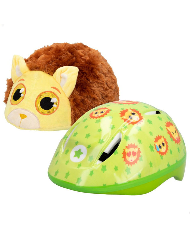 K3yriders Lion children's bike helmets in size 52-55 cm, sporty outdoor helmets with lion design for kids, set of four