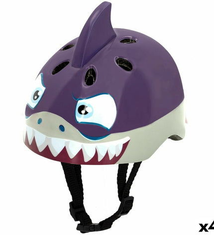 K3yriders Shark children's bike helmets in size 52-55 cm, set of four, designed for sports and outdoor cycling.