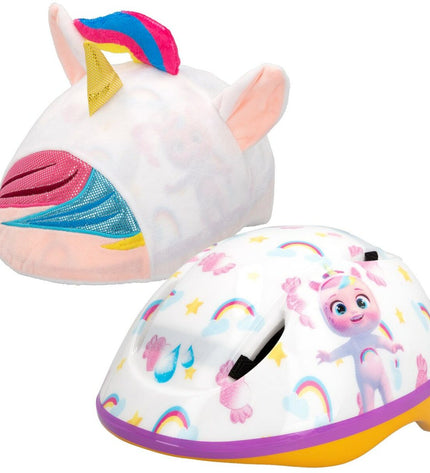Cry Babies Dreamy Kinderhelm, 52-55 cm, colorful children's bike helmet with adjustable straps, for outdoor cycling safety.