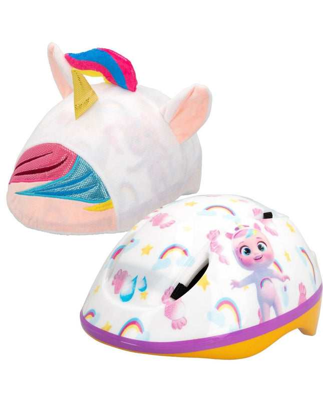 Cry Babies Dreamy Kinderhelm, 52-55 cm, colorful children's bike helmet with adjustable straps, for outdoor cycling safety.