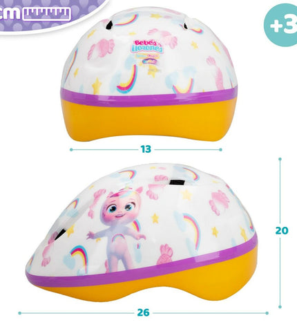 Cry Babies Dreamy Kinderhelm in four colorful designs, size 52-55 cm, for outdoor cycling and sports safety.