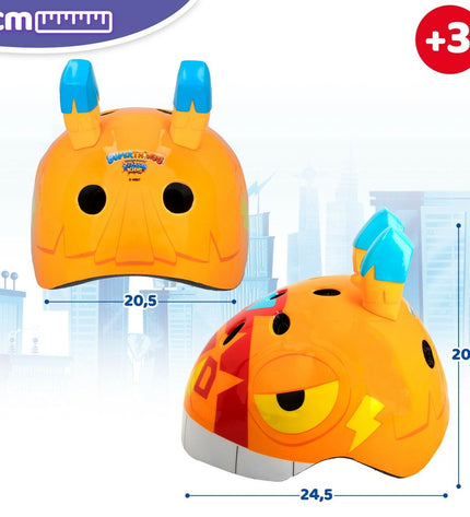 SuperThings Kinderhelm for cycling, sporty outdoor helmet featuring colorful design and adjustable straps, perfect for young riders.