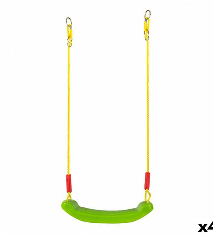 Set of four Colorbaby swing chairs measuring 43x175x17 cm, designed for outdoor play and fun in the toy and sports category.