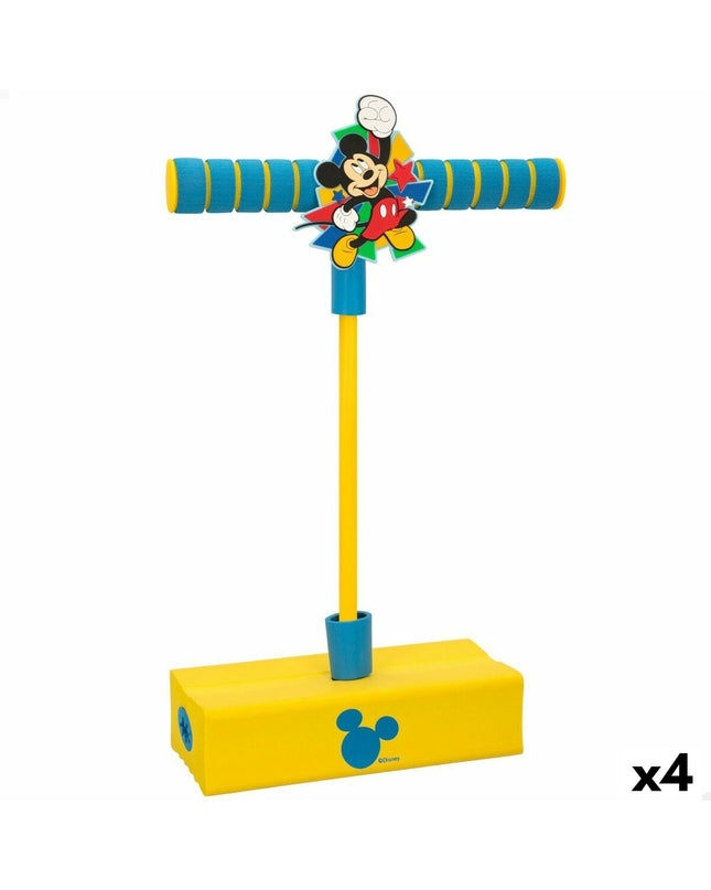 Set of four Mickey Mouse 3D pogo jumpers for kids, colorful outdoor sport toys for active play and recreation.