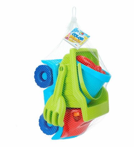 Colorbaby plastic strand toys set with 12 colorful pieces, suitable for outdoor play and children's games.