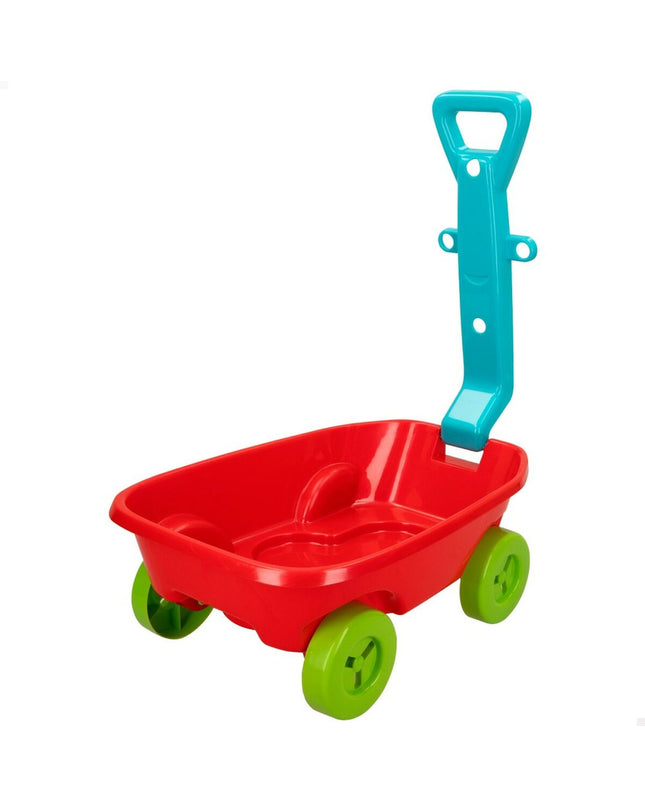 Colorbaby plastic toy wheelbarrow set with 12 colorful pieces, suitable for outdoor play and sports activities.