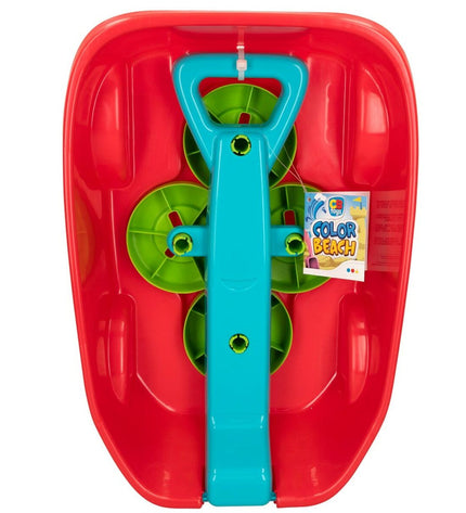 Colorbaby plastic toy wheelbarrow set with 12 colorful pieces, designed for outdoor play and children's games.