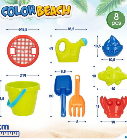 Colorbaby plastic strand toy set with 18 colorful polypropylene pieces for outdoor play and games.