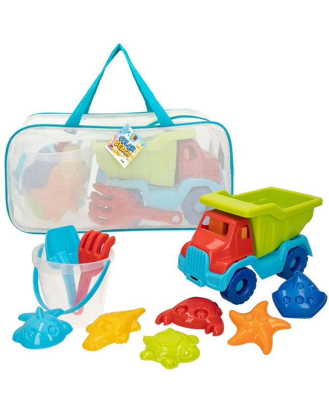 Colorbaby plastic strand toy set with 8 colorful pieces for outdoor play and sports activities.