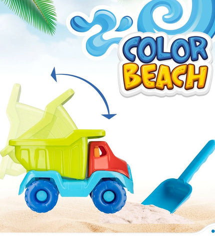 Colorbaby polypropyleen strandspeelgoedset with 8 pieces, colorful outdoor play toys for kids and sports activities.