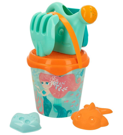 Colorbaby Strandspeelgoedset with 16 polypropyleen pieces for children’s outdoor play and sports activities.