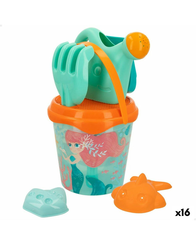 Colorbaby Strandspeelgoedset, 16 stuk, kleurrijke polypropyleen speelgoed voor kinderen, geschikt voor sport en outdoor activities.