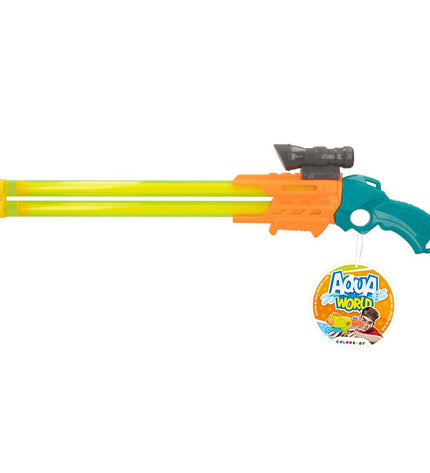 Colorbaby water pistols set with 12 colorful toy water guns, 55cm long, for outdoor fun and water play.