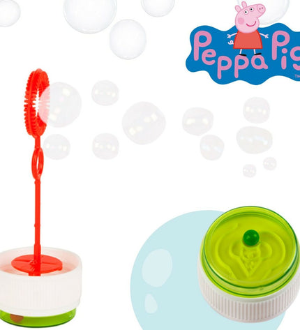 Peppa Pig themed Bellenblazer toy set with 216 bubbles, 60 ml each, in colorful packaging, ideal for outdoor play.