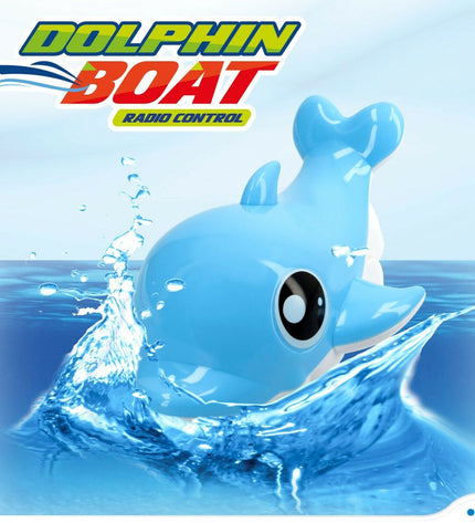 Two Colorbaby dolphin remote-controlled boats with colorful designs, perfect for kids' play and aquatic adventures.