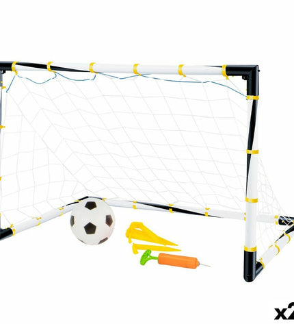 Pair of Colorbaby foldable soccer goals, 100x70x70 cm, for outdoor sports and football practice, made of durable materials.