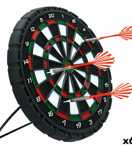Colorbaby dart target set with six colorful round targets, 31 cm diameter, for outdoor sports and dart games.