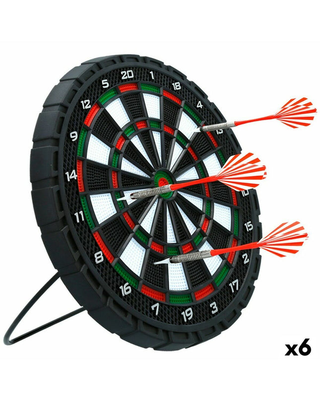 Colorbaby dart target set with six colorful round targets, 31 cm diameter, for outdoor sports and dart games.